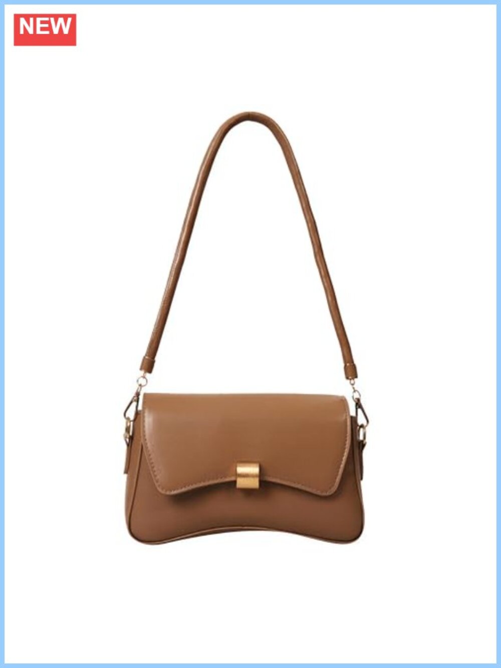 Small Vegan Leather Shoulder Bag Underarm Purse
